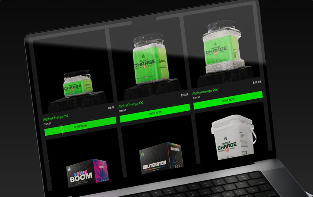 Website with products to buy