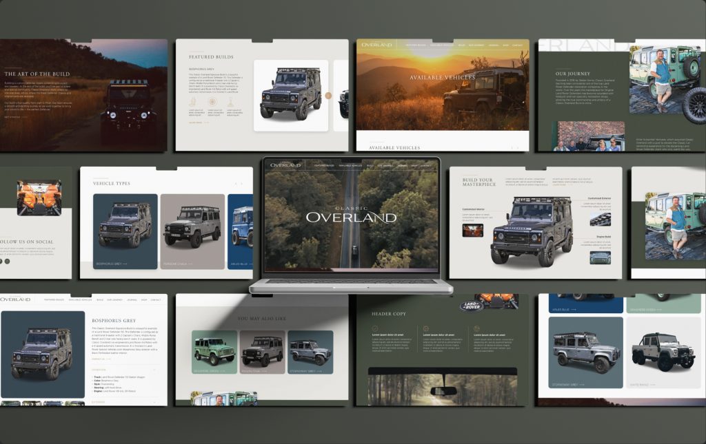 Grid of computer screens