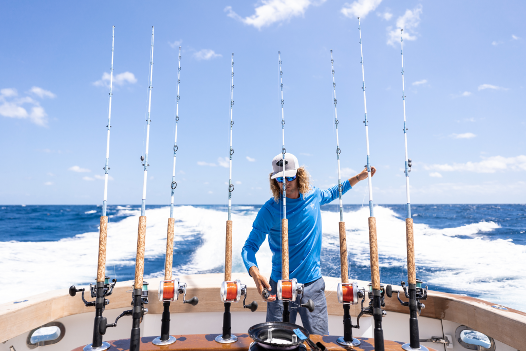 Guy Fishing on Boat