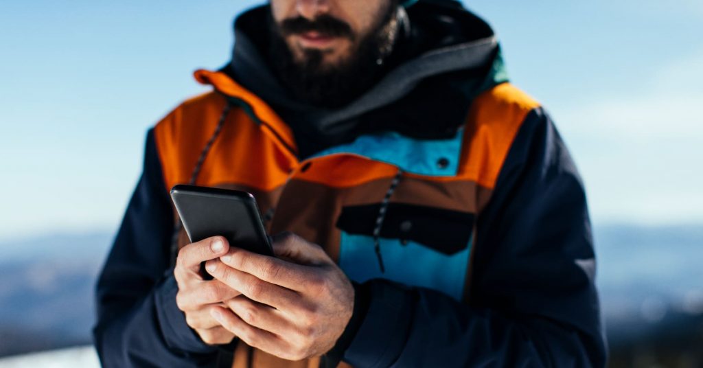 Man looking at phone