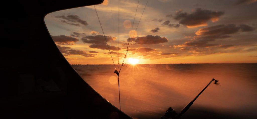 Sunset on the ocean.