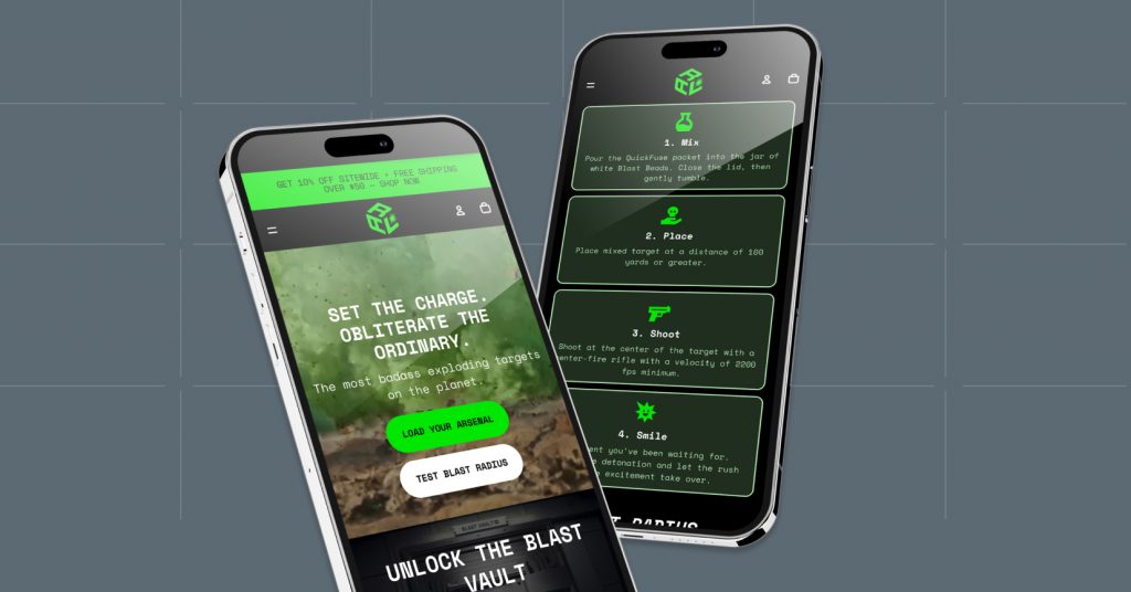 website preview on phones