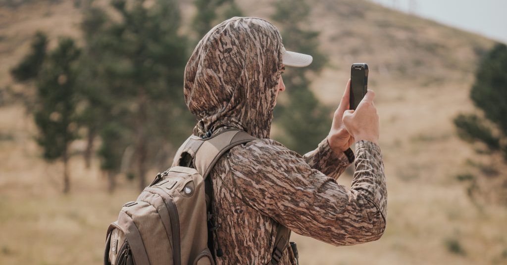 guy looking at phone